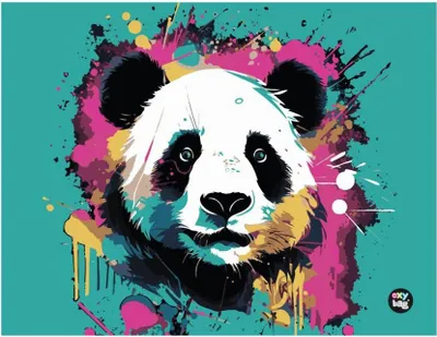 Image de Nappe d'art 65x50cm Panda