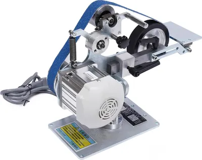 Immagine prodotto di Levigatrice a nastro da banco - Levigatrice a nastro - 550 W - Motore senza spazzole - Velocità variabile - 220 V - Verticale/orizzontale - Avanti/indietro - Bianco