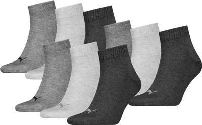 Produktbild von 9 Paar Uni Puma Quarter kurze Sportsocken in Anthrazit Melange Größe 35-38
