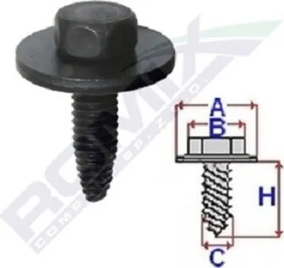Produktbild von 5x ROMIX C60615 Clip Zier- / Schutzleiste motorseitig, Stoßfänger, an