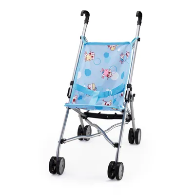 Obrázek produktu pro Bayer Design 30134AA Kočárek pro panenky, skládací, s dvojitými koly, modrý, 51 x 27 x 55 cm