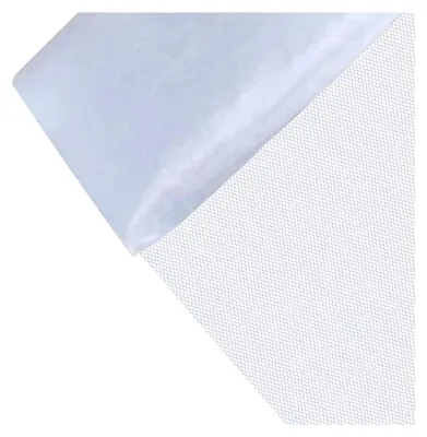 Produktbild von Organza Stoff 48 cm x 10 m, Tüllstoff Rolle, Dekostoff für Hochzeiten und Feiern, Weiß
