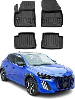 Image de 2019-2025 Peugeot e-208 Tapis TPE Noir 4 pcs