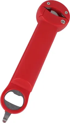 Image de Tire-bouchon réglable en acier inoxydable 3 en 1 Ouvre-bouteille rétractable multifonctionnel Ouvre-bouteille auxiliaire Outil d'ouverture de bouteille rouge