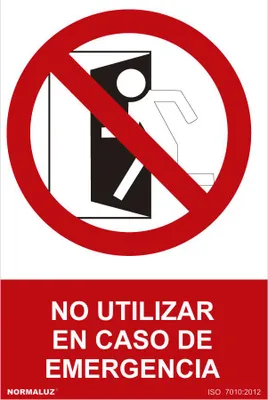 Produktbild von Verbotsschild "Im Notfall Nicht Benutzen" (PVC 0,7 mm) 30x40 cm