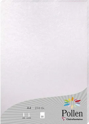 Produktbild von Clairefontaine Pollen, Laser-/Inkjet-Druck, A4 (210x297 mm), 25 Blätter, 210 g/m², Pink, Forest Stewardship Council (FSC) Mix