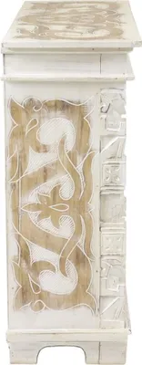 Produktbild von Schrank Kommode Sideboard Flurschrank Dielenschrank Telefonschrank Tribal 80 x 80 cm Weiß
