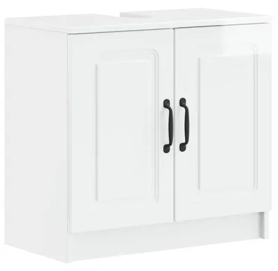 Image de vidaXL Meuble sous-lavabo UTRECHT, blanc brillant, 59,5 x 31,5 x 59 cm