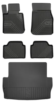 Zdjęcie produktu dla Dywaniki gumowe + mata bagażnika do BMW Seria 1 F20 2011-2019 (hatchback) – czarne, dopasowane – Wielganizator