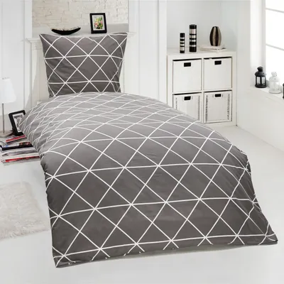 Produktbild von Renforcé Bettwäsche Triangle Design 135x200 80x80 cm