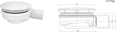 Immagine prodotto di Trappola per odori Speed 2 fi 90 mm bassa (bianco)