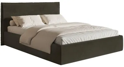 Produktbild von Selsey Softie Slim – Polsterbett 160×200 mit Bettkasten und Lattenrost, Velours, dunkelgrün