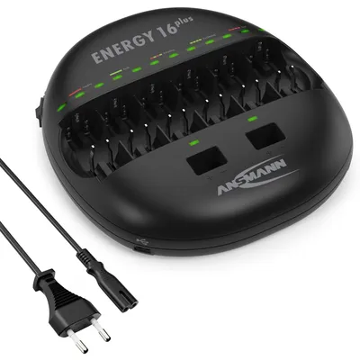 Produktbild von ANSMANN Energy 16 Plus Akku Ladegerät - für AAA, AA, C, D, 9V E-Block & USB