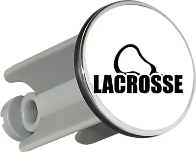 Produktbild von Huuraa Waschbeckenstöpsel Lacrosse Schriftzug 4cm höhenverstellbar Abflussstopfen Geschenkidee