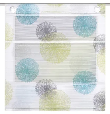 Zdjęcie produktu dla Home Wohnideen roleta magnetyczna o wyglądzie bambusa "Rawlins" 130 x 80 cm niebieskozielona
