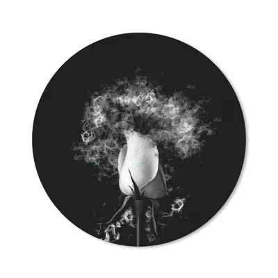 Produktbild von MuchoWow® Mauspad Mousepad Rosen - Blumen - Rauch - Schwarz - Weiß 20x20 cm - Mousepads - Maus Mat - Pad - Mausunterlage - Schreibtischmatte