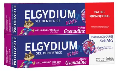 Zdjęcie produktu dla Zestaw Duo, Elgydium, Junior, bez parabenów, ochronna, pasta do zębów, 2 szt., 50 ml
