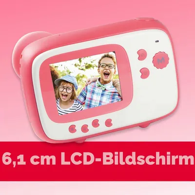 Productafbeelding van AgfaPhoto ARKICPK, 1280 x 720 pixels, CMOS-sensor, roze, wit, 1280 x 720 pixels, microSD (TransFlash), 32 GB