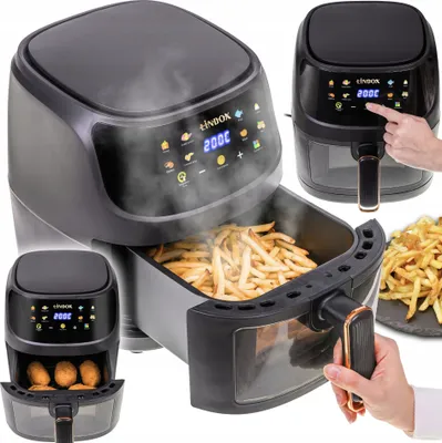 Produktbild von Heißluft-Fritteuse Airfryer 5 l 1400 W 8 Programme Knusprige Speisen Linbox