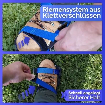 Zdjęcie produktu dla Buty na gwoździe z zapięciem na rzep, do napowietrzania trawnika lub jako buty wykończeniowe, buty do napowietrzania trawnika jako idealny aerator, idealny aerator do trawnika