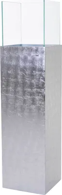 Produktbild von VIVANNO Windlicht Alu-Verbund CANDELA Rechteckig, Blattsilber Blattoptik hochglanz - 25x25x100 cm
