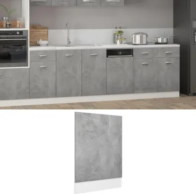 Zdjęcie produktu dla vidaXL Pokrywa zmywarki betonowa szara 45x3x67 cm Materiał drewnopochodny