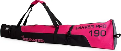 Zdjęcie produktu dla BRUBAKER pokrowiec na narty Carver Pro Limited Edition wyściełany pokrowiec na 1 parę nart i kijków 170 cm różowy czarny