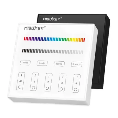 Obrázek produktu pro LED Solution Mi-Light RF Nástěnný dálkový ovladač pro RGB a RGBW LED pásky, 4-kanálový Vyberte barvu: Černá B3-B