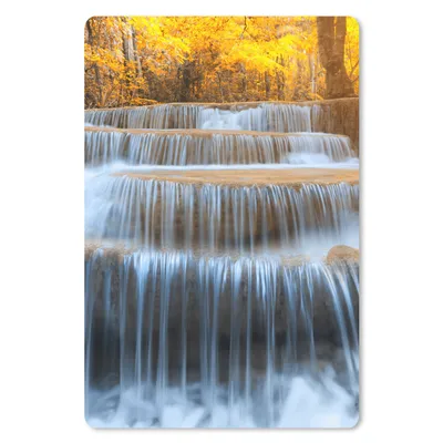 Produktbild von MuchoWow® Mauspad Mousepad Wasserfall - Natur - Bäume - Herbst - Landschaft 40x60 cm - Mousepads - Maus Mat - Pad - Mausunterlage - Schreibtisch Accesoire