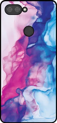 Produktbild von Smartphonica Telefon Fall geeignet für Xiaomi Mi 8 Lite mit rosa blau Marmor Print - TPU Backcover Fall Rose blau Marmor Design
