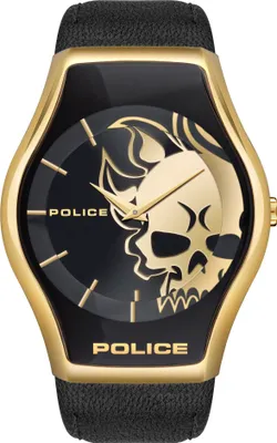 Produktbild von Police PEWJA2002301 Herren-Uhr Driver Analog Quarz Leder-Armband Gold