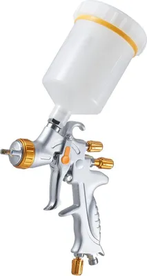 Produktbild von HVLP-Luftspritzpistole, Farbspritzpistole mit Schwerkraftzufuhr und 3 Düsen (1,3/1,4/1,7 mm), 600 ml Fassungsvermögen, Autolackspritzgerät mit Luftregler für Autogrundierungen, Klarlacke und Decklacke