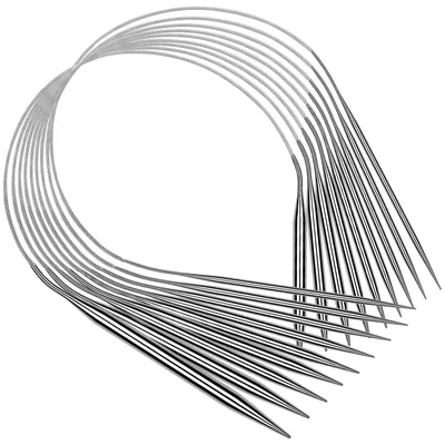 Rundstricknadeln-Set 9-tlg., Edelstahl, 2,0–6,0 mm, 120 cm