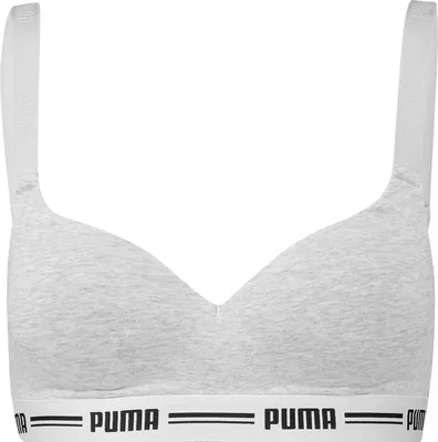 Produktbild von PUMA Padded Bra Damen grey melange XS