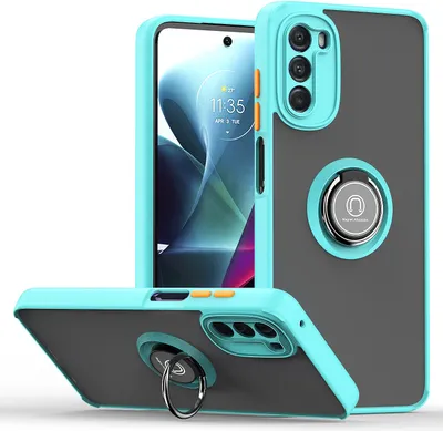 Produktbild von Moto G 5G 2022 Hülle, Ring Halter Ständer Matte Transluzent TPU Rahmen Stoßfest Schutzhülle für Motorola Moto G 5G 2022