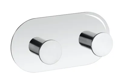 Produktbild von Wandhaken Cona Duo glänzend Edelstahl