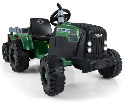Productafbeelding van Elektrische kinder tractor, 24V, met afneembare aanhanger, inclusief afstandsbediening