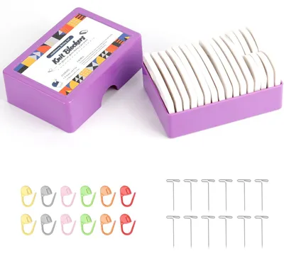 Produktbild von TRANKIELO® – Häkelnadel-Set mit 90 Zubehörteilen – Edelstahl – Zum Fixieren von Häkel- und Strickprojekten