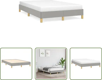 Produktbild von The Living Store Bettgestell Hellgrau 120x190 cm Stoff