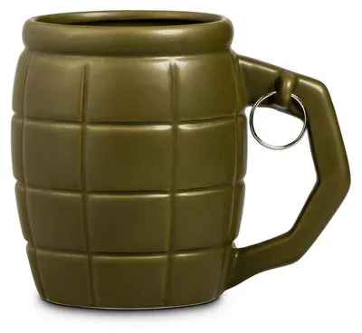 Productafbeelding van Porseleinen mok in granaatvorm, groen, 450 ml