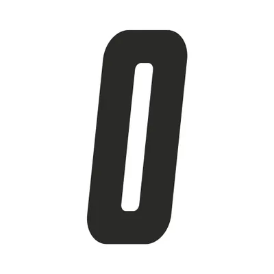 Image de Autocollant numéro de course pour Moto Cross "0", noir 21 cm