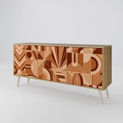 Immagine prodotto di Spacerebels cassettiera a 3 ante - credenza cassettiera - credenza alta - mobile armadio - soggiorno camera da letto - 57,5×164,5×42 (HxLxP)