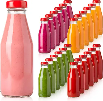 Zdjęcie produktu dla SUPERBUTELKI - 50x Butelka KLASYK 200 ml szklana na soki, smoothie, nalewki
