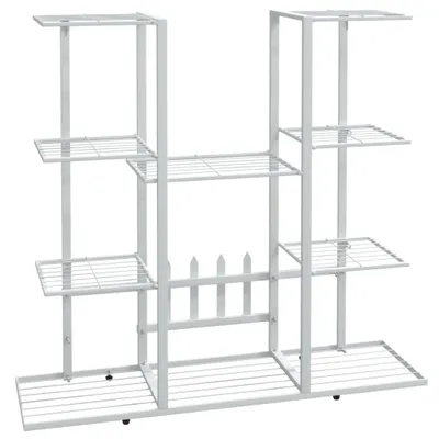 Zdjęcie produktu dla Stojak na kwiaty, 94,5 x 25 x 89 cm, biały, żelazo