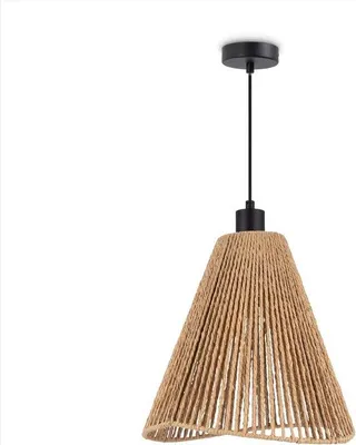 Image de Lampe LED pour salon, salle à manger et cuisine - Style bohème, noire, culot E27