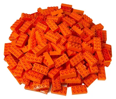 Produktbild von LEGO® DUPLO® 2x4 Steine Bausteine Grundbausteine Orange - 3011 NEU! Menge 100x