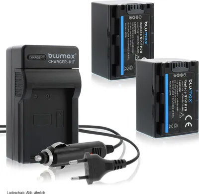 Produktbild von 2x Akku + Lader für Sony NP-FH70 NP-FH100 NP-FH40 NP-FH50 NP-FH60 1400 mAh