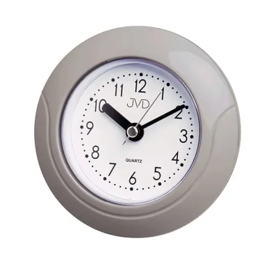 Produktbild von JVD SH33.2 Wanduhr Baduhr Badezimmeruhr silbern klein leise ohne Ticken