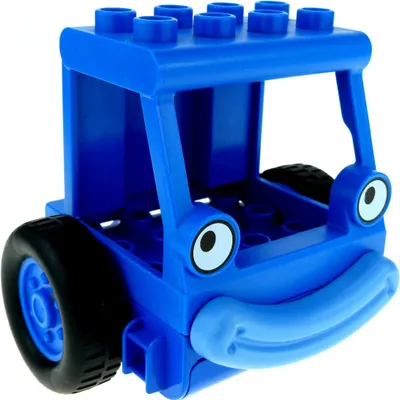 Produktbild von 1x Lego Duplo Bau Fahrzeug Kran Heppo Lofty blau 4263598 40631pb01 40625c01