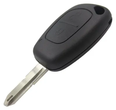 Produktbild von Kompletter Autoschlüssel, kompatibel mit Renault Master, Kangoo, Trafic, 433 MHz, Chip ID46 PCF7946, 2 Tasten, unbearbeitete Klinge